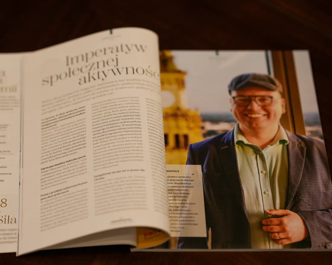 Wywiad w magazynie: „Imperatyw społecznej aktywności”